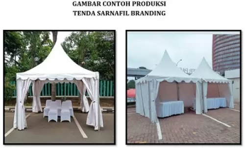 tenda lipat kostum branding printing